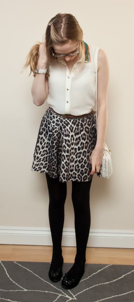 beaded collar shirt OOTD