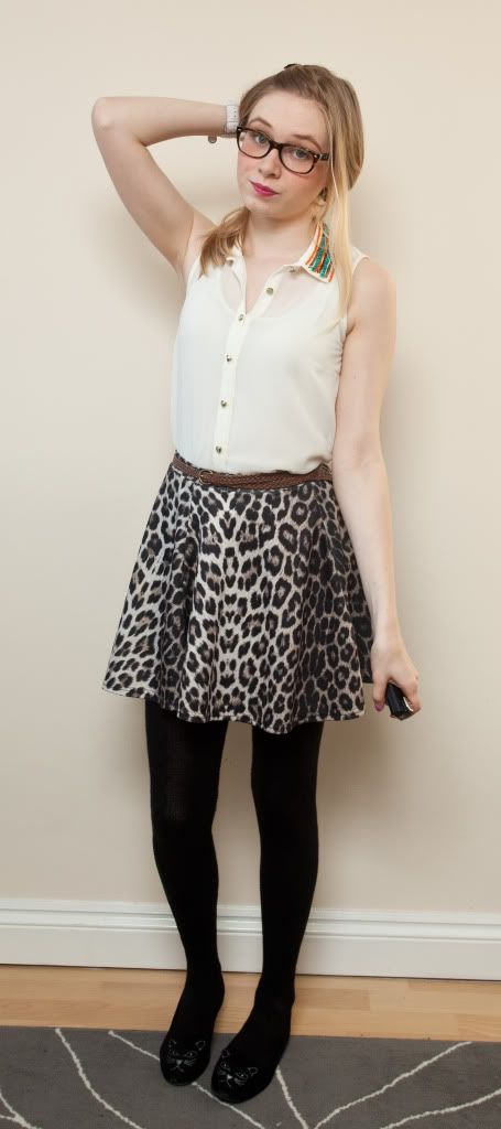 beaded collar shirt OOTD