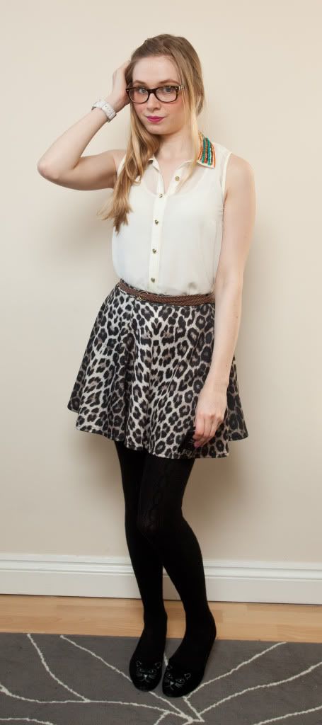 beaded collar shirt OOTD