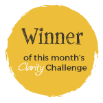 I won this month's Clarity Challenge