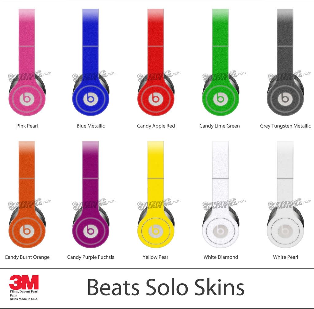 BEATS BY DR. DRE SOLO CANDY PEARL SKIN Wrap Decal Vinyl 3M Monster