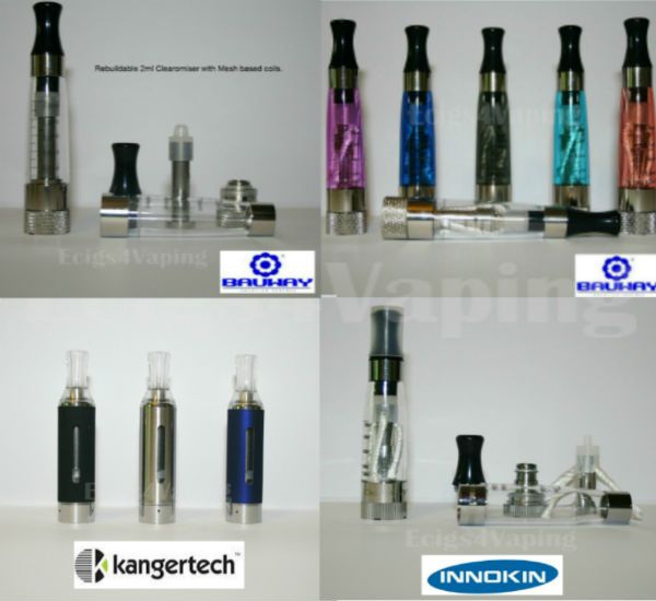 CE8, CE4-2, Evod BCC, Innokin iClear16 DC