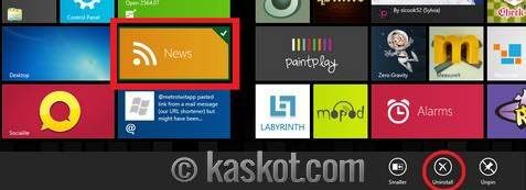 Cara Uninstall Aplikasi yg ada di Start Screen Windows 8