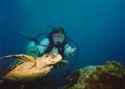 Sue with turtle
