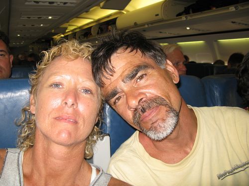 us on plane, very sad to leave
