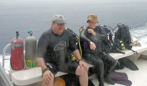 the rain was horrible on our two days diving