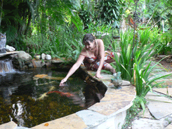 Angela at the pond