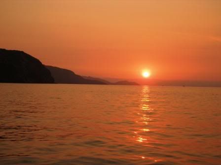 sunset over Catalina Island