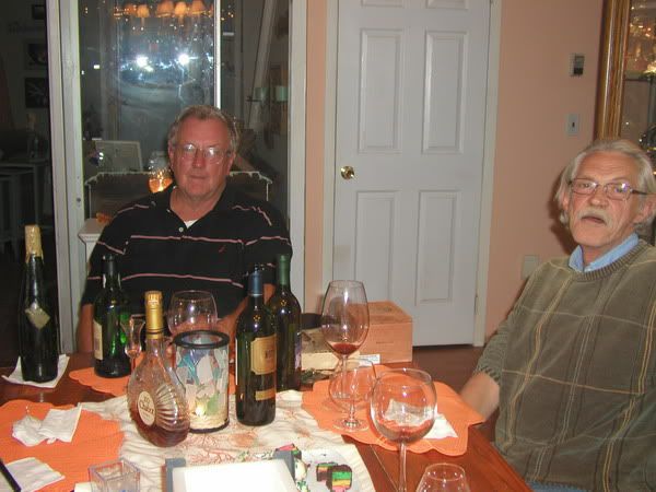George and Jerry stock piling the wines