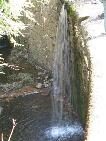 here is the waterfall at the dam
