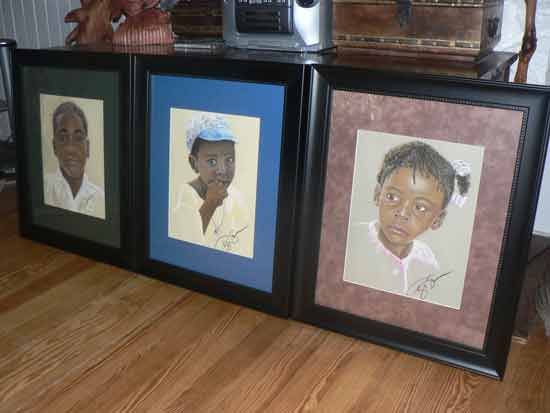 Haitian kids framed