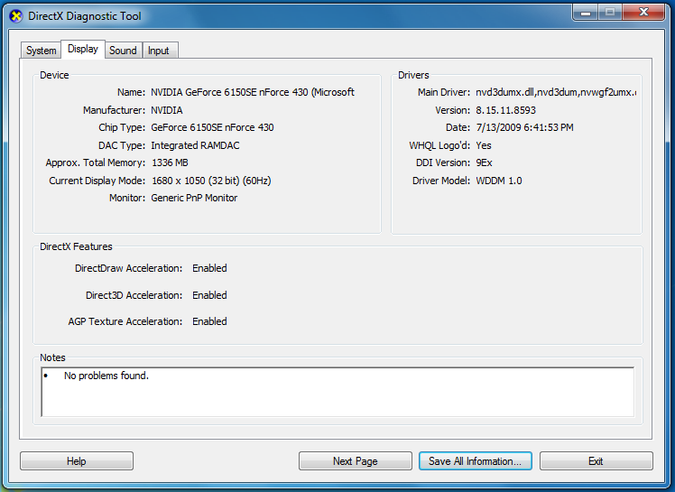 driver nvidia geforce 6150se nforce 430 windows 7 32 bit